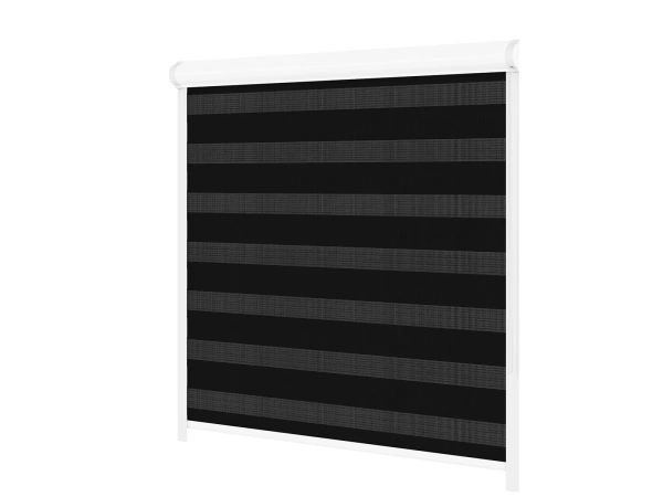 Roleta SWING PREMIUM - deň a noc - látka Zakynthos 10 - čierna 2