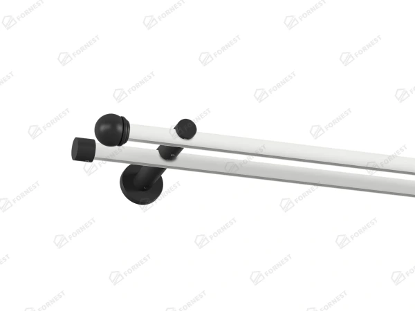 Garniža 19x19mm drážková tyč - 2rady - TODI MAX - bielo čierna 1