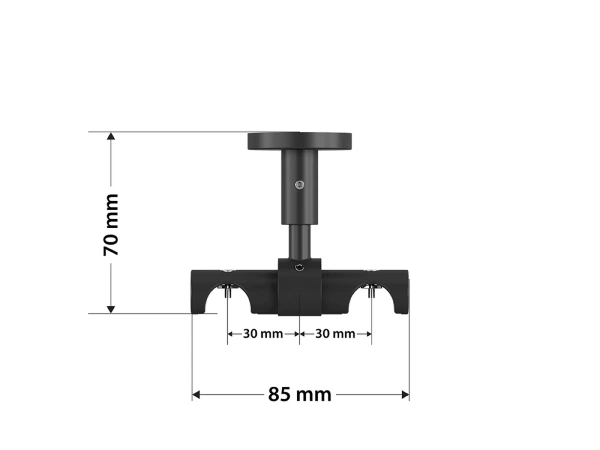 Garniža 19x19mm drážková tyč - 2rady - TODI MAX - bielo čierna 5