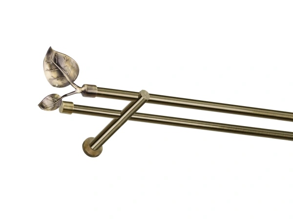 Garniža 16x16mm - 2rady - LIST VEĽKÝ - antik 1