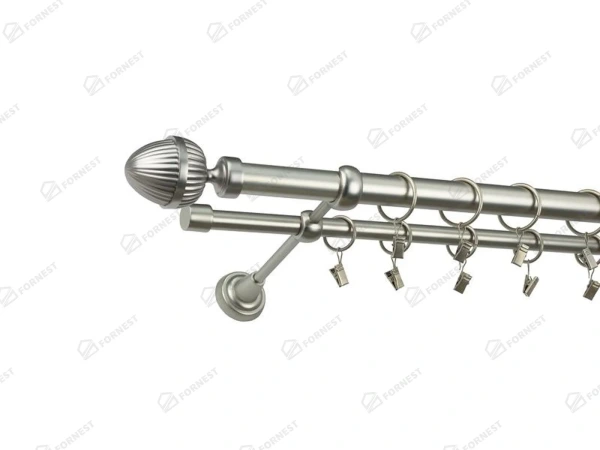 Garniža 25x16mm - 2rady - ODEON - satin