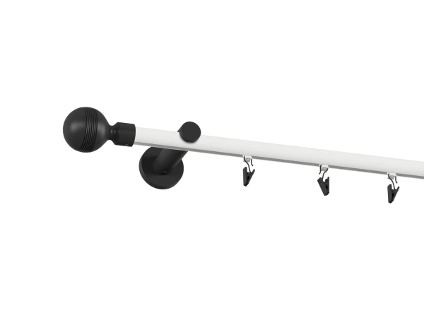 Garniža 19mm drážková tyč - 1rad - GABI - bielo čierna 2