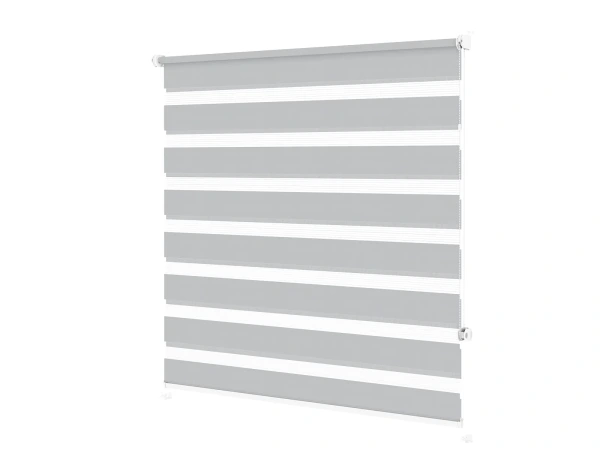 Roleta MINI - deň a noc - látka Zakynthos 12 - sivá 1