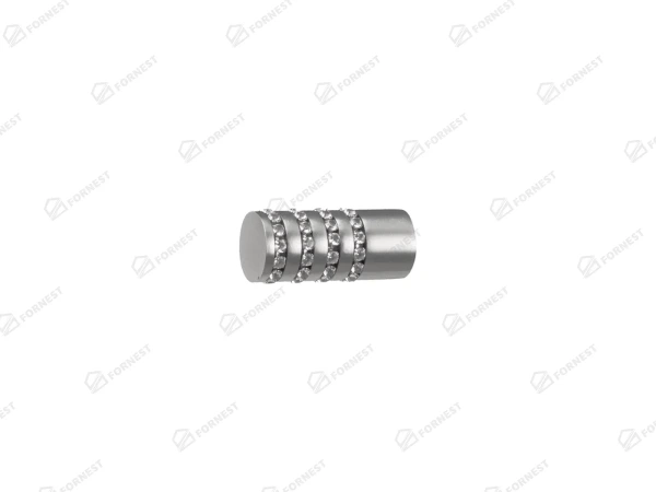 Garniža 16x16mm - 2rady - CYLINDER CRYSTAL - satin 2