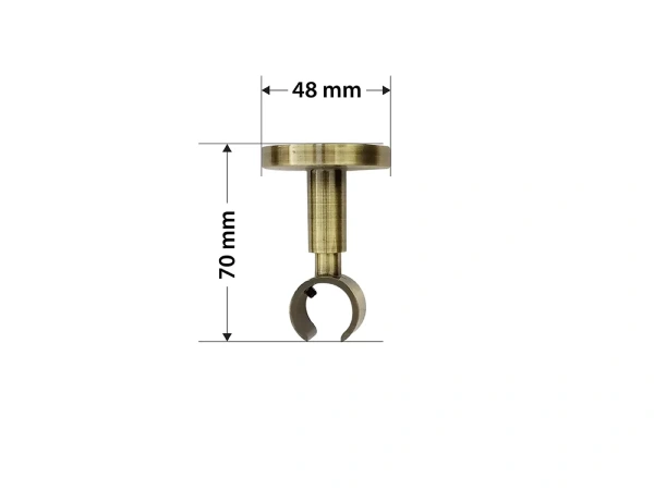 Garniža 19mm - drážková tyč - 1rad - QUADRO - antik 4