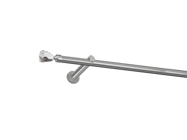 Garniža 19mm - drážková tyč - 1rad - CRYSTAL CONE - satin 1