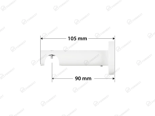 Garniža 19mm drážková tyč - 1rad - PARIS - biela 4