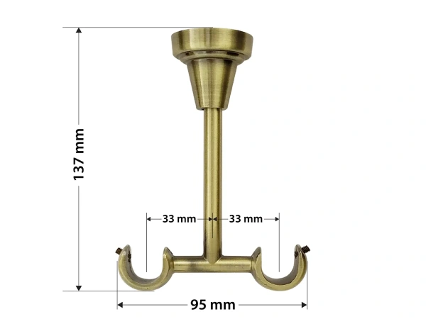 Garniža 19x19mm - 2rady - BOSTON - antik 5
