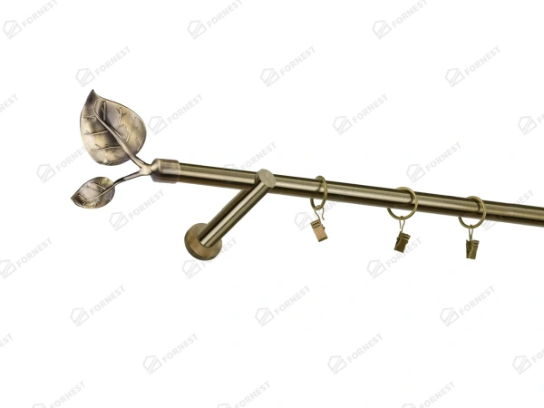 Garniža 19mm - 1rad - LIST VEĽKÝ - antik