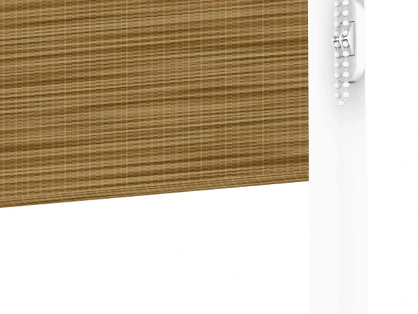 Roleta SWING LITE - deň a noc - látka Maurícius 61 - žlto hnedá (dub svetlý) 4