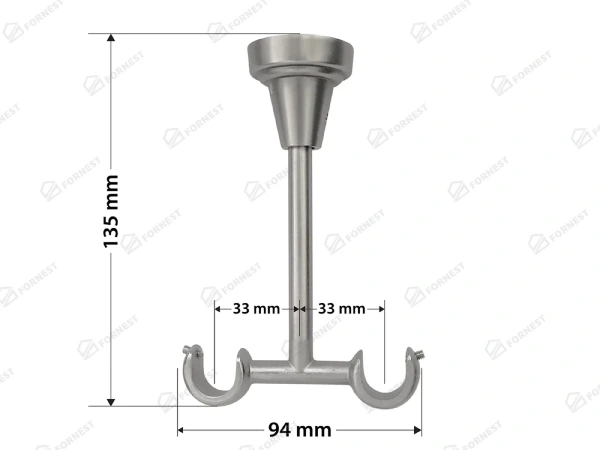 Garniža 16x16mm - 2rady - CYLINDER CRYSTAL - satin 5
