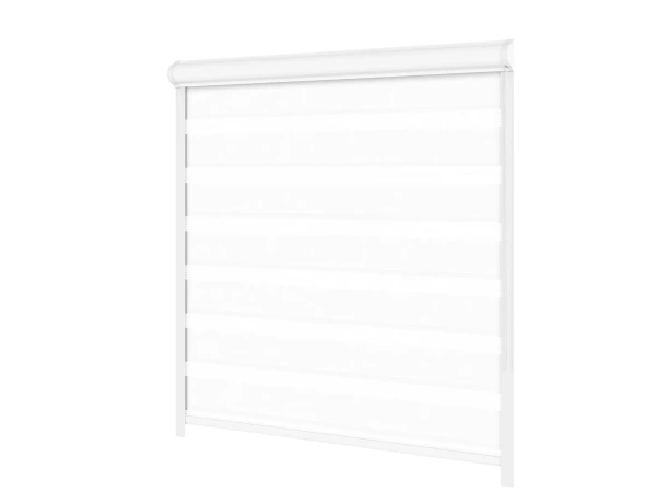 Roleta SWING LITE - deň a noc - látka Zakynthos 01 - biela 1