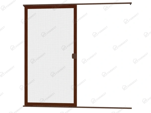 Siete proti hmyzu na DVERE - posuvné - ORECH - drevoimitácia - bez priečky