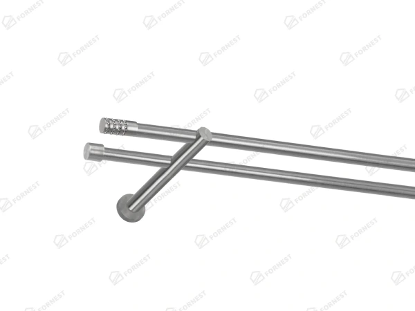 Garniža 16x16mm - 2rady - CYLINDER CRYSTAL - satin 1