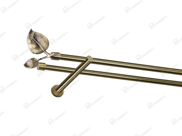 Garniža 16x16mm - 2rady - LIST VEĽKÝ - antik 1