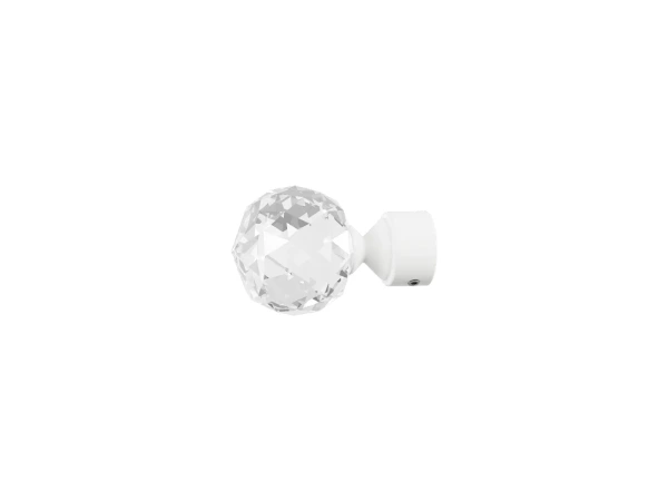 Garniža 19x19mm drážková tyč - 2rady - GUĽA CRYSTAL - biela 3