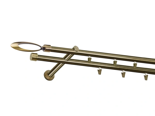 Garniža 19x19mm - drážková tyč - 2rady - VENEZIA - antik