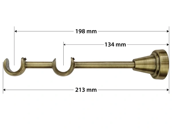 Garniža 19x19mm - 2rady - VOLEO - antik 4