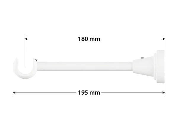 Garniža 19mm obyčajná tyč - 1rad - SFERA - biela 4