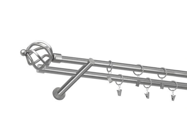 Garniža 19x19mm - 2rady - SPIRAL - satin