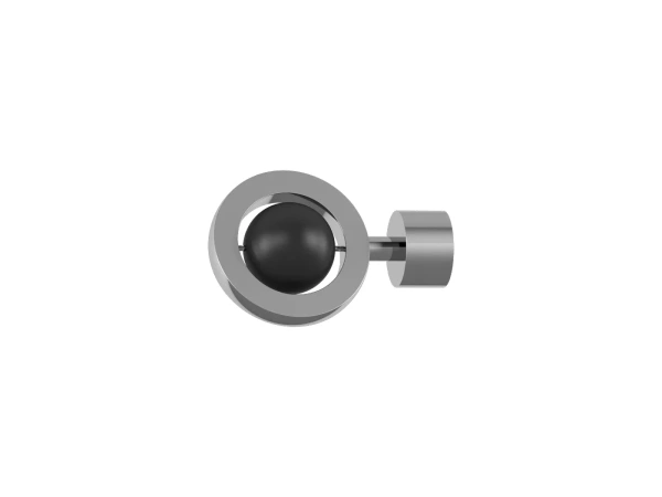 Garniža 19mm drážková tyč - 1rad - SFERA - čierna 3