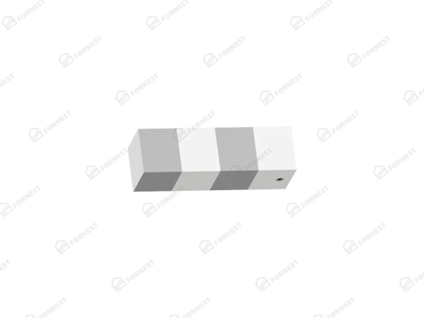 Garniža 19x19mm drážková tyč - 2rady - KVADRAT - biela 3