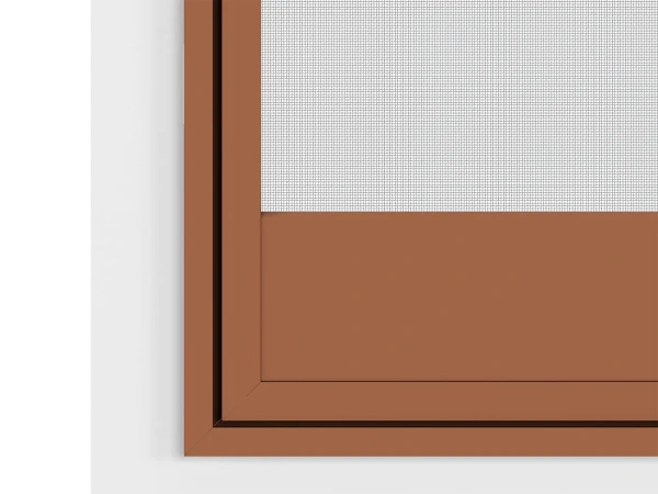 Siete proti hmyzu na DVERE - pántové v ráme SMART - HNEDÁ - RAL 8003 - s priečkou 7