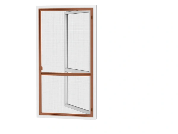 Siete proti hmyzu na DVERE - pántové v ráme SMART - HNEDÁ - RAL 8003 - s priečkou 1