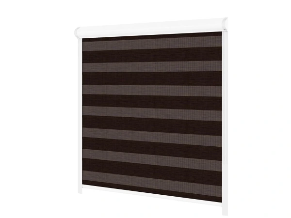 Roleta SWING PREMIUM - deň a noc - látka Maurícius 66 - tmavo hnedá (wenge) 2