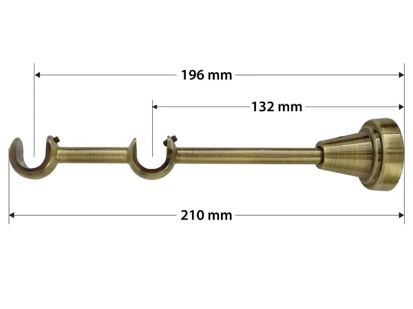Garniža 16x16mm - 2rady - MILANO CRYSTAL - antik 3