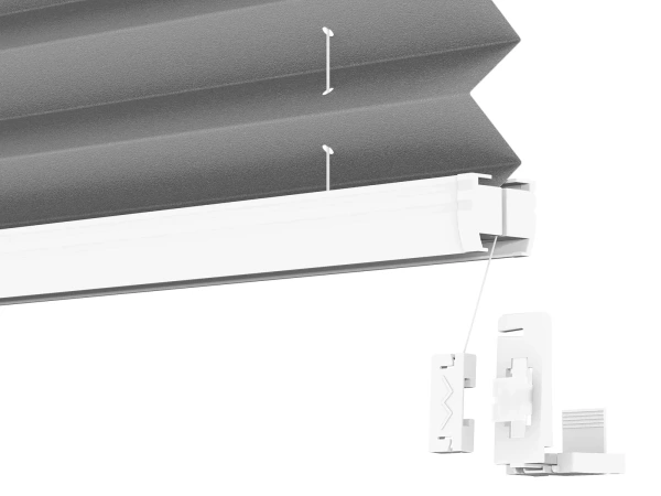 Plisé rolety LUX - látka Asphalt 11066 - PEARL 5