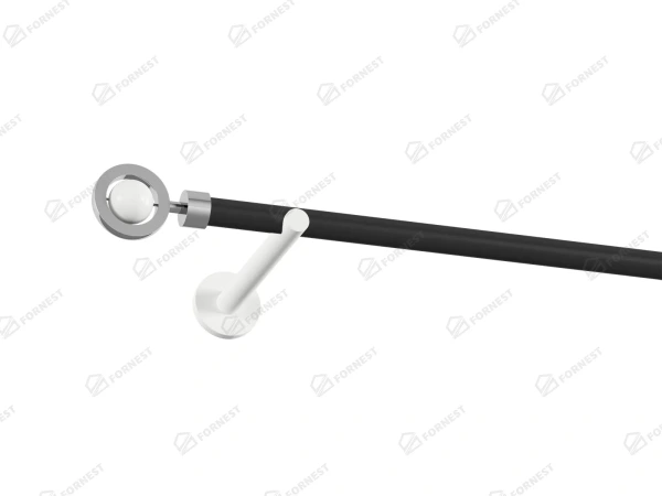 Garniža 19mm obyčajná tyč - 1rad - SFERA - čierno biela 1