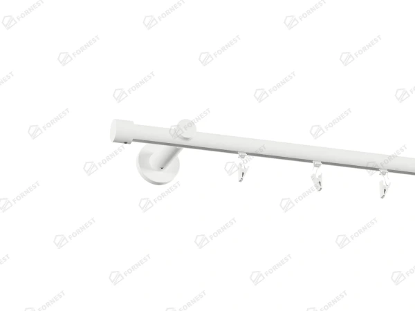 Garniža 19mm drážková tyč - 1rad - PULLO - biela 2