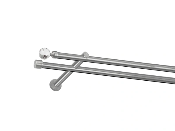 Garniža 19x19mm - drážková tyč - 2rady - GUĽA CRYSTAL - satin 1