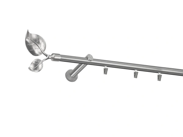 Garniža 19mm - drážková tyč - 1rad - LIST VEĽKÝ - satin