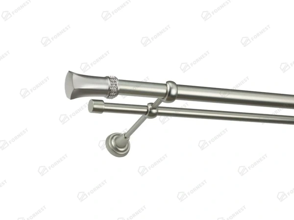 Garniža 25x16mm - 2rady - PLUTON CRYSTAL - satin 1