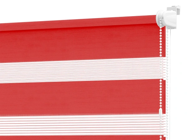 Roleta MINI+ deň a noc - látka Zakynthos 17 - červená