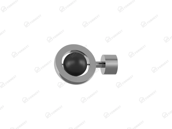 Garniža 19x19mm drážková tyč - 2rady - SFERA - čierna 3