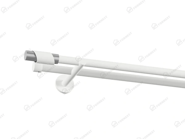 Garniža 19x19mm obyčajná tyč - 2rady - PARIS - biela 1