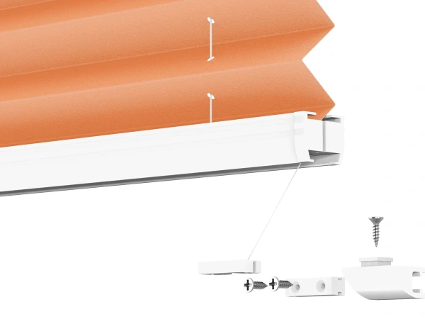 Plisé rolety LUX - látka Orange juice 11075 - PEARL 9