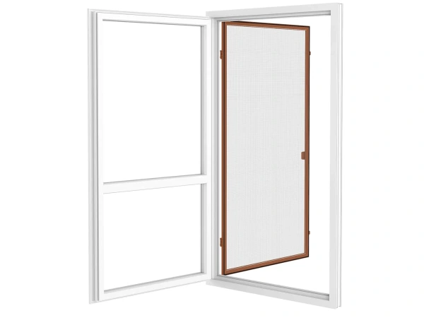 Siete proti hmyzu na DVERE - pántové - HNEDÁ - RAL 8003 - bez priečky 4