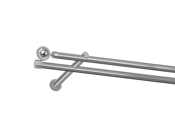 Garniža 19x19mm - drážková tyč - 2rady - JUPITER - satin 1