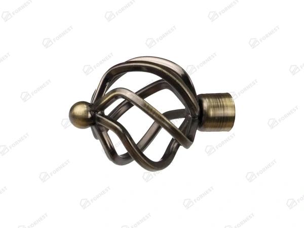 Garniža 16x16mm - 2rady - SPIRAL - antik 2