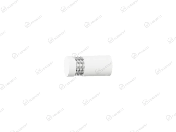 Garniža 19mm obyčajná tyč - 1rad - CYLINDER CRYSTAL - biela 2