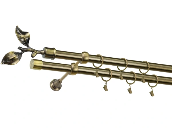 Garniža 25x25mm - 2rady - LIST ROSE - antik