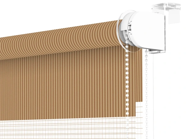 Roleta MINI - deň a noc - látka Miami 1305 - mliečna čokoláda 3