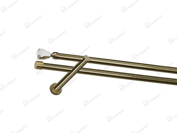 Garniža 19x19mm - 2rady - CRYSTAL CONE - antik 1