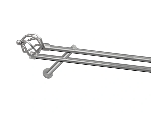 Garniža 19x19mm - drážková tyč - 2rady - SPIRAL - satin 1