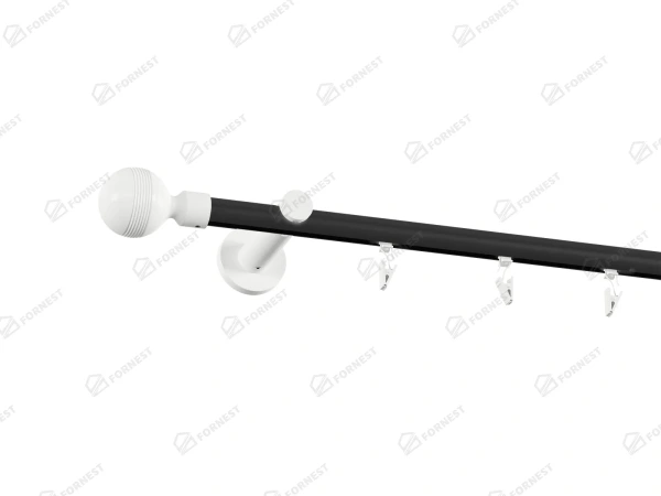 Garniža 19mm drážková tyč - 1rad - GABI - čierno biela 2