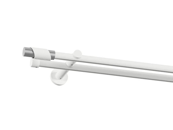 Garniža 19x19mm drážková tyč - 2rady - PARIS - biela 1